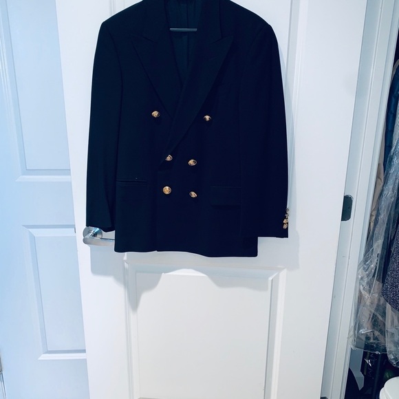 Lessona Super 100’s Black Wool Sport Coat - Picture 2 of 10